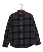 SUPREME（）の古着「Brushed Plaid Flannel Shirt」｜パープル