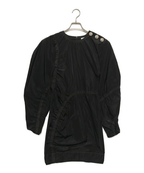 GANNI（ガニー）GANNI (ガニー) ステッチワンピース ブラック サイズ:34の古着・服飾アイテム