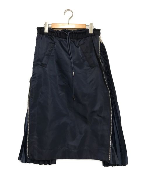 sacai（サカイ）sacai (サカイ) Nylon Twill Skirt / MA-1 Skirt ネイビー サイズ:2の古着・服飾アイテム