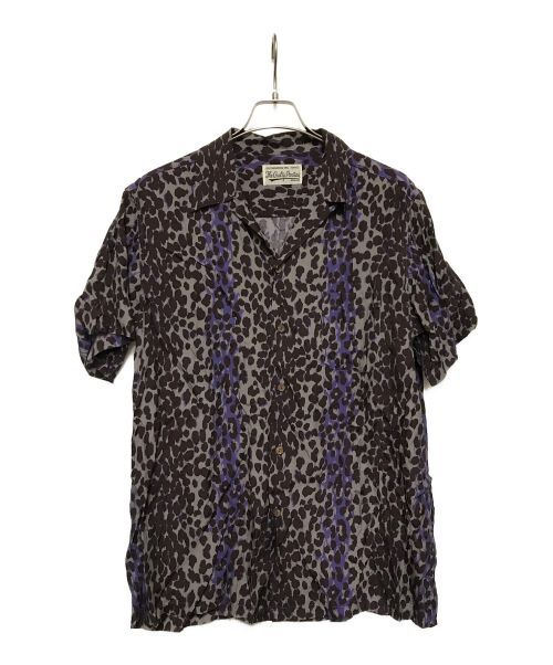 WACKO MARIA（ワコマリア）WACKO MARIA (ワコマリア) Leopard Hawaiian shirt ブラウン×パープル サイズ:Lの古着・服飾アイテム