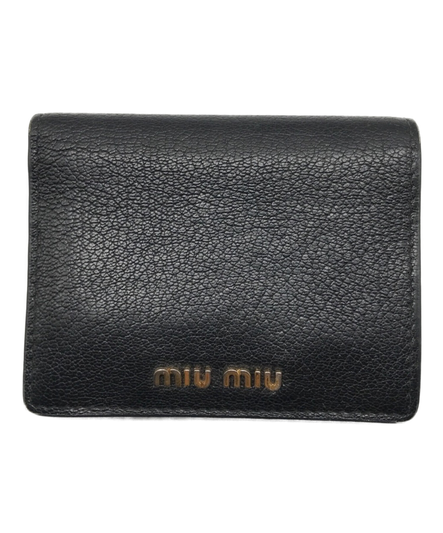 MIU MIU (ミュウミュウ) 2つ折り財布 ブラック