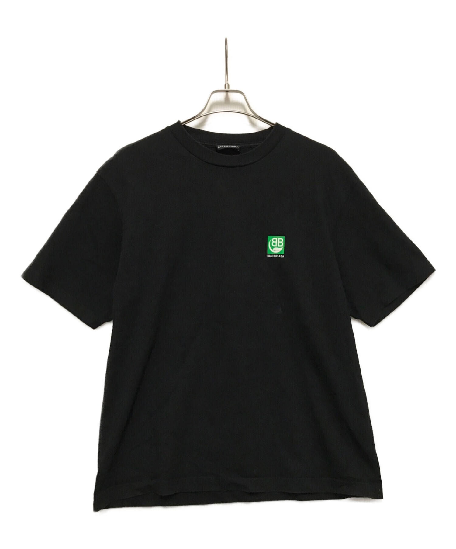 BALENCIAGA (バレンシアガ) BBロゴプリントTシャツ ブラック サイズ:M