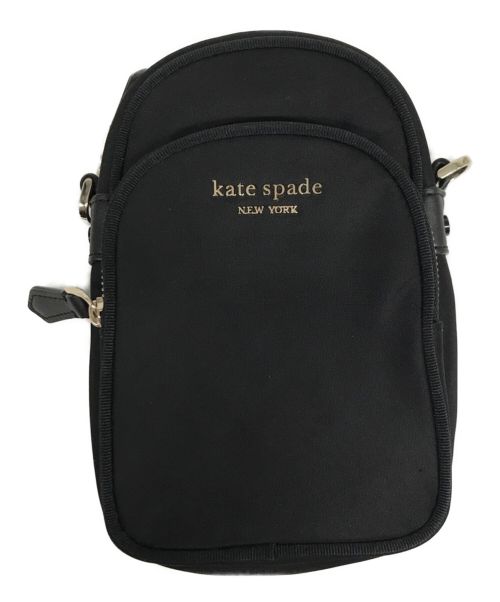 Kate Spade（ケイトスペード）Kate Spade (ケイトスペード) ダブルポケットショルダーバッグ ブラックの古着・服飾アイテム
