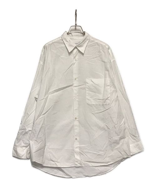 Graphpaper（グラフペーパー）Graphpaper (グラフペーパー) Broad L/S Oversized Regular Collar Shirt ホワイト サイズ:Fの古着・服飾アイテム