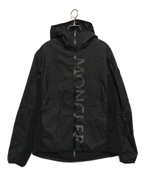 MONCLER（モンクレール）MONCLER (モンクレール) センターロゴナイロンフーデッドジャケット ブラック サイズ:3の古着・服飾アイテム