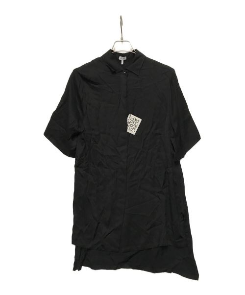LOEWE（ロエベ）LOEWE (ロエベ) ワンポイントロゴレーヨンシャツ ブラック サイズ:34の古着・服飾アイテム