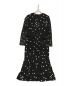 AKIRA NAKA (アキラナカ) Erna dress/ドット柄ドレスワンピース ブラック サイズ:2：16000円