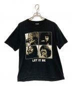 バンドTシャツバンドTシャツ）の古着「90’S バンドTシャツ「ビートルズ/LET IT BE」」｜ブラック