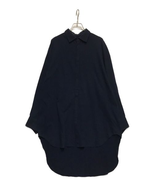 yohji yamamoto+noir（ヨウジヤマモトプリュスノアール）yohji yamamoto+noir (ヨウジヤマモトプリュスノアール) ロングシャツ ネイビー サイズ:1の古着・服飾アイテム
