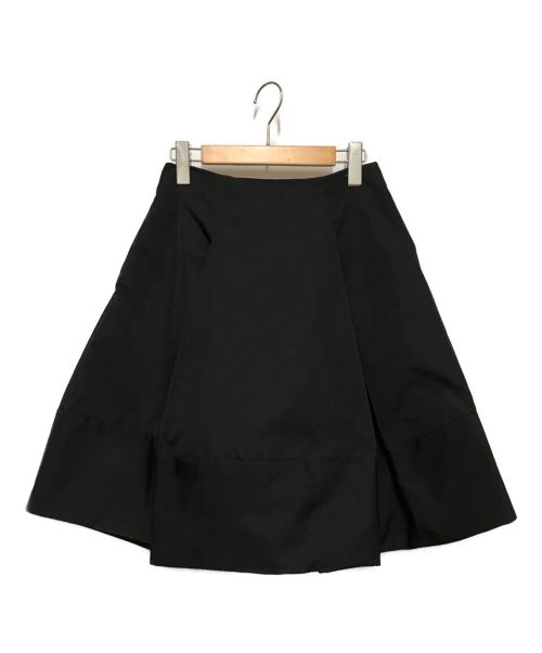 ENFOLD（エンフォルド）ENFOLD (エンフォルド) タックフレアミニスカート ブラック サイズ:36の古着・服飾アイテム