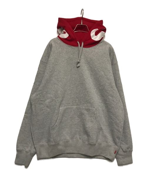 SUPREME（シュプリーム）SUPREME (シュプリーム) Contrast Hooded Sweatshirt グレー サイズ:Largeの古着・服飾アイテム