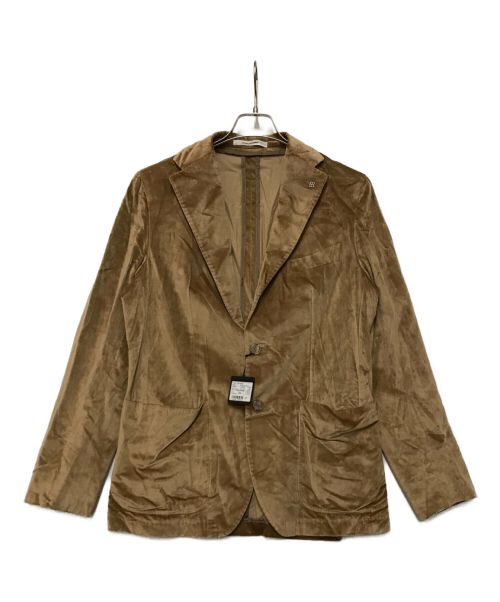 TAGLIATORE（タリアトーレ）TAGLIATORE (タリアトーレ) ベロア2Bテーラードジャケット ベージュ サイズ:SIZE48の古着・服飾アイテム