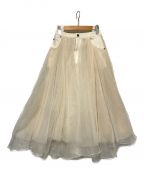 Belle vintageベル ヴィンテージ）の古着「デニムドッキングボリュームチュール×オーガンジースカート」｜ホワイト