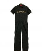 GAVIALガヴィル）の古着「ロゴプリントジャンプスーツ」｜ブラック