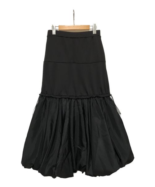 UN3D.（アンスリード）UN3D. (アンスリード) ドローストリングバルーンスカート ブラック サイズ:40の古着・服飾アイテム