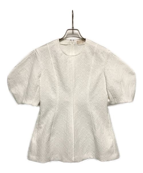 cygne（シーニュ）cygne (シーニュ) ジャガードブラウス ホワイト サイズ:FREEの古着・服飾アイテム