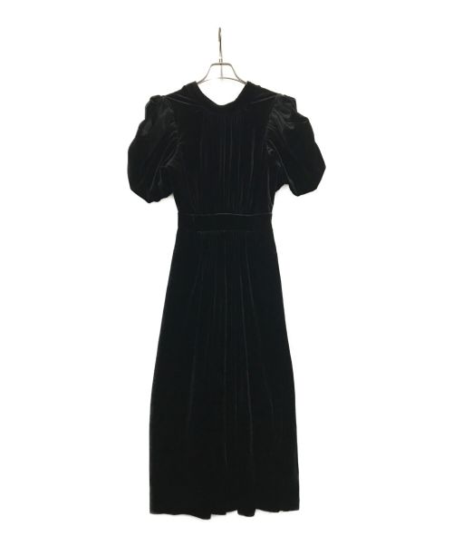 ROTATE（ロテート）ROTATE (ロテート) Noon パフスリーブ ベロアドレス ブラック サイズ:36の古着・服飾アイテム