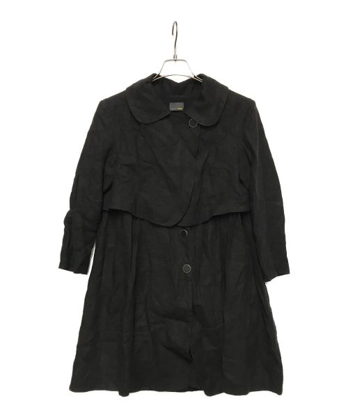 FENDI（フェンディ）FENDI (フェンディ) Aラインリネンコート ブラック サイズ:40の古着・服飾アイテム