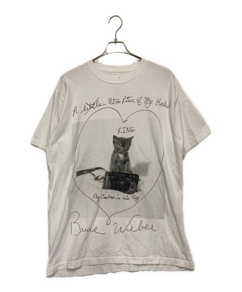 Bruce Weber（ブルース・ウェバー）Bruce Weber (ブルース・ウェバー) BIOTOP (ビオトープ) 10C (テンシー) CAT PHOTO T-SHIRT ホワイト サイズ:XXLの古着・服飾アイテム