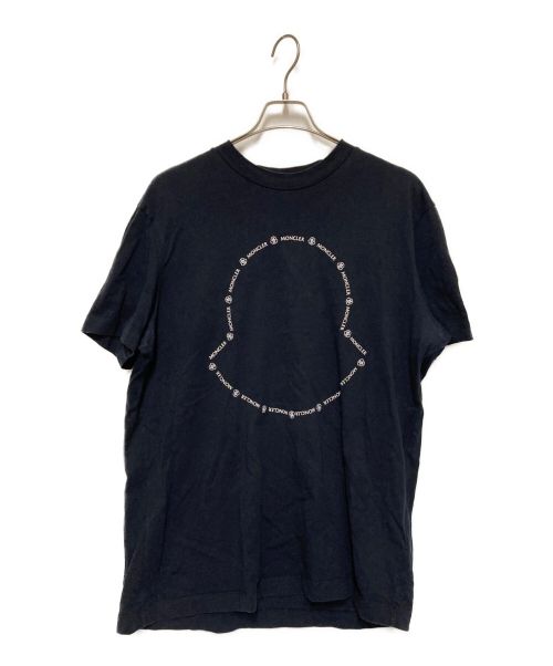 MONCLER（モンクレール）MONCLER (モンクレール) プリントTシャツ ネイビー サイズ:Lの古着・服飾アイテム