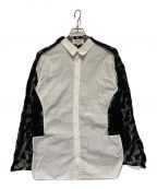 Maison Margielaメゾンマルジェラ）の古着「スプライドレースシャツ」｜ホワイト×ブラック