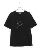 Saint Laurent Parisサンローランパリ）の古着「プリントTシャツ」｜ブラック