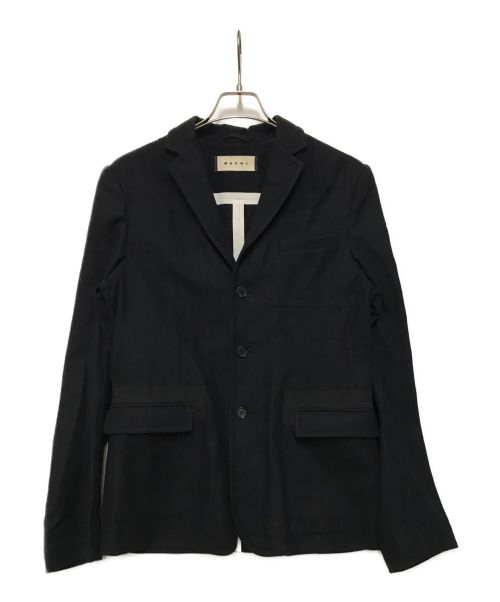 MARNI（マルニ）MARNI (マルニ) 切替ウールジャケット ネイビー サイズ:44の古着・服飾アイテム