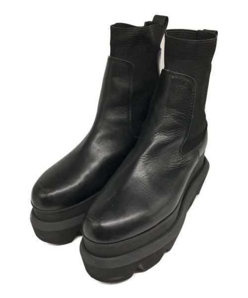 sacai（サカイ）sacai (サカイ) プラットフォーム サイドゴア ブーツ ブラック サイズ:36の古着・服飾アイテム