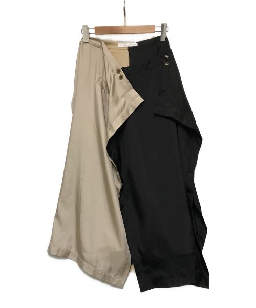 YOHEI OHNO（ヨウヘイオオノ）YOHEI OHNO (ヨウヘイオオノ) スクエアドッキングスカート ブラック サイズ:0Sの古着・服飾アイテム