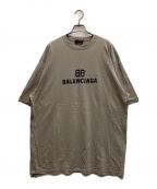 BALENCIAGAバレンシアガ）の古着「ダメージ加工ピクセルロゴTシャツ」｜ブラウン