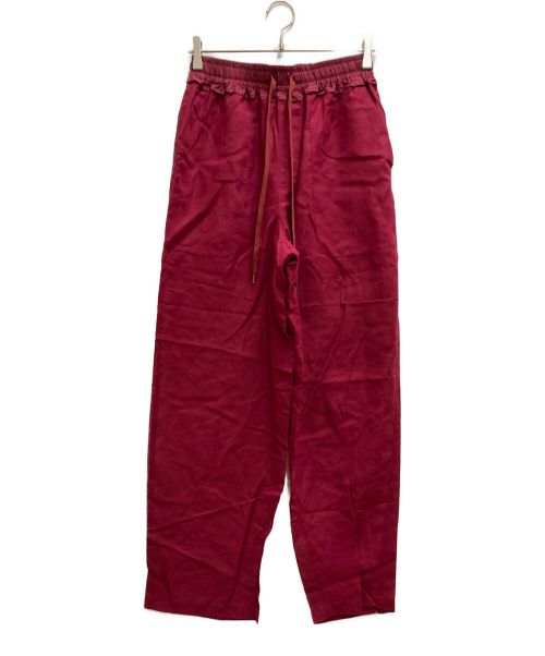 jonnlynx（ジョンリンクス）jonnlynx (ジョンリンクス) cotton voile pants レッド サイズ:34の古着・服飾アイテム