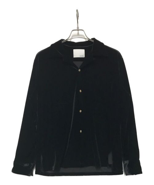 kaiko（カイコー）kaiko (カイコー) VELVET OPEN COLLAR SHIRT ブラック サイズ:1の古着・服飾アイテム