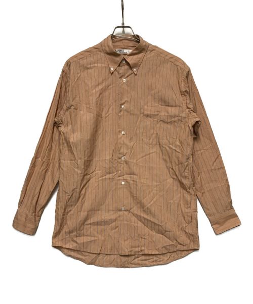 RAKINES（ラキネス）RAKINES (ラキネス) ストライプシャツ ブラウン サイズ:SIZE3の古着・服飾アイテム