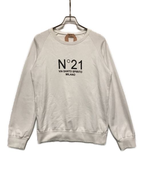 N°21（ヌメロヴェントゥーノ）N°21 (ヌメロヴェントゥーノ) ロゴプリントスウェット ホワイト サイズ:38の古着・服飾アイテム