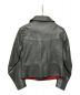 666 leather wear (666レザーウェア) ライダースジャケット グレー サイズ:34：15800円
