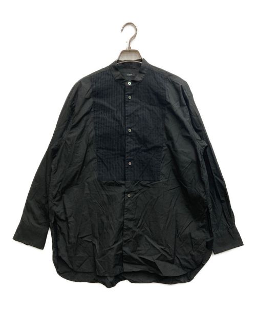 LOEFF（ロエフ）LOEFF (ロエフ) コットンピンタックバンドカラーシャツ ブラック サイズ:1の古着・服飾アイテム