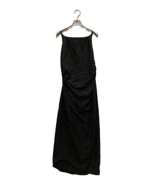 Mame Kurogouchi（マメクロゴウチ）Mame Kurogouchi (マメクロゴウチ) Floral Pattern Silk Rayon Jacquard Camisole Dress ブラック サイズ:2の古着・服飾アイテム