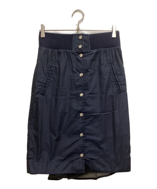 sacai（サカイ）sacai (サカイ) レイヤードスカート ネイビー サイズ:1の古着・服飾アイテム