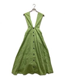 LE CIEL BLEU（ルシェルブルー）の古着「High Waist Flare Dress」｜グリーン