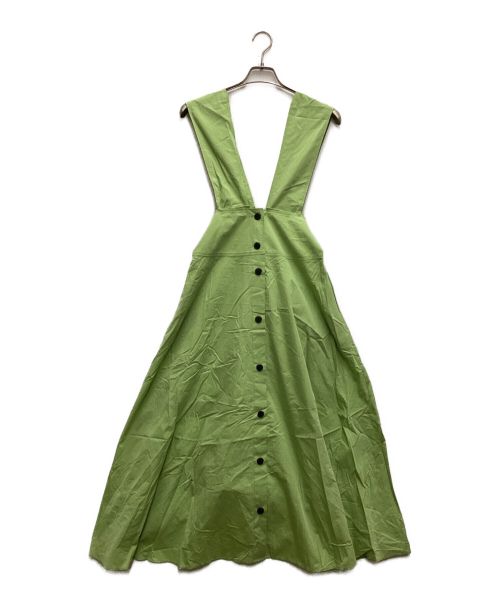 LE CIEL BLEU（ルシェルブルー）LE CIEL BLEU (ルシェルブルー) High Waist Flare Dress グリーン サイズ:36の古着・服飾アイテム