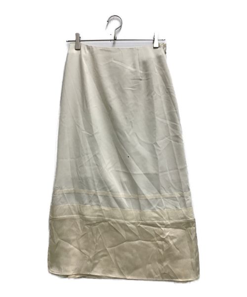 LE CIEL BLEU（ルシェルブルー）LE CIEL BLEU (ルシェルブルー) Paneled Wrap Skirt ホワイト サイズ:36の古着・服飾アイテム