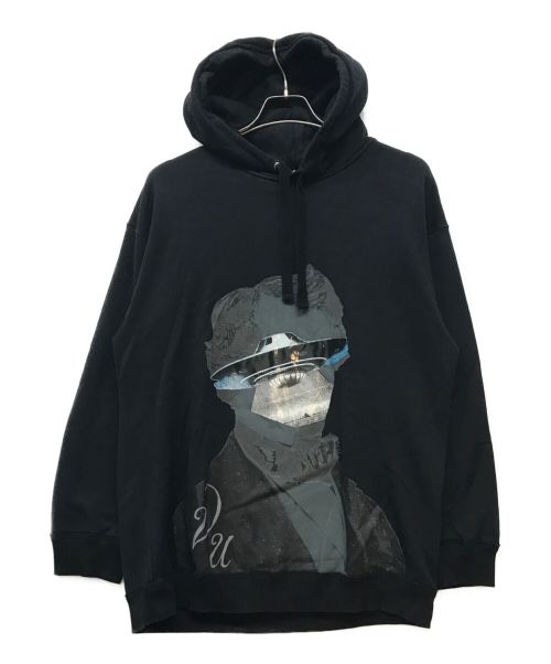 VALENTINO（ヴァレンティノ）VALENTINO (ヴァレンティノ) UNDERCOVER (アンダーカバー) UFO Face print hoodie ブラック サイズ:Sの古着・服飾アイテム