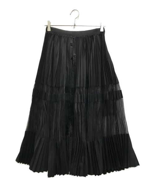 sacai（サカイ）sacai (サカイ) ミックスプリーツスカート ブラック サイズ:1の古着・服飾アイテム