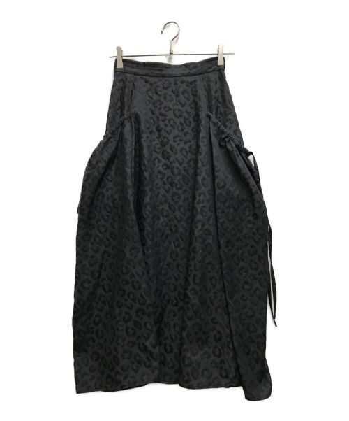 MECRE（メクル）MECRE (メクル) サイドポケットレオパードスカート ブラック サイズ:Sの古着・服飾アイテム