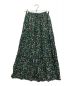 SACRA（サクラ）の古着「DAZZLING FLOWERSスカート」｜ブラック×グリーン