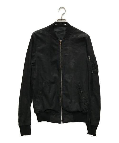 RICK OWENS（リック オウエンス）RICK OWENS (リック オウエンス) MA-1ジャケット ブラック サイズ:50の古着・服飾アイテム