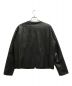 UNUSED (アンユーズド) ノーカラーレザージャケット ブラック サイズ:4：15800円