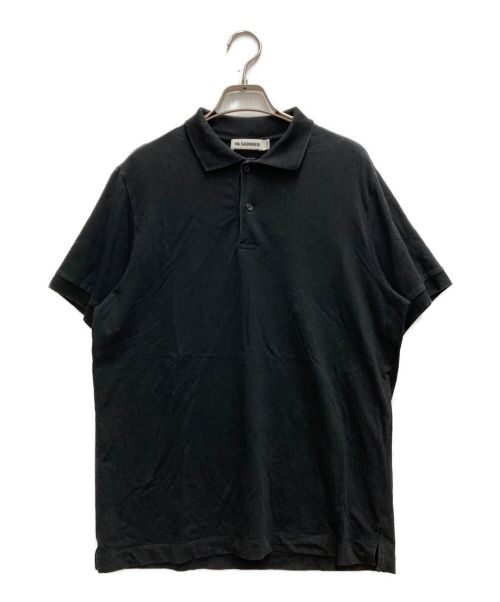 JIL SANDER（ジルサンダー）JIL SANDER (ジルサンダー) ストレッチポロシャツ ブラック サイズ:Ⅿの古着・服飾アイテム