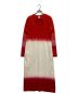 Mame Kurogouchi (マメクロゴウチ) Shibori Tie-Dyed Cotton Jersey Dress ホワイト×レッド サイズ:2：38000円