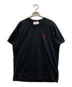 AMI Alexandre Mattiussiアミ アレクサンドル マテュッシ）の古着「ロゴ刺繍tシャツ」｜ブラック